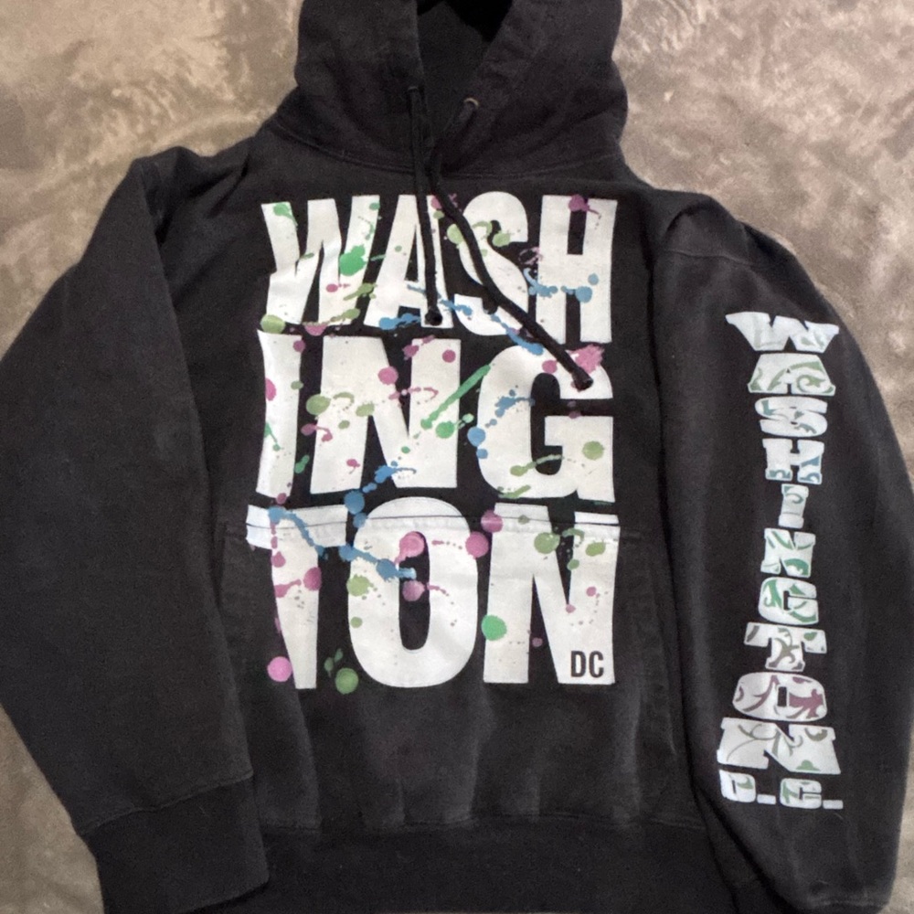 Washington DC Graphic Hoodie - Black